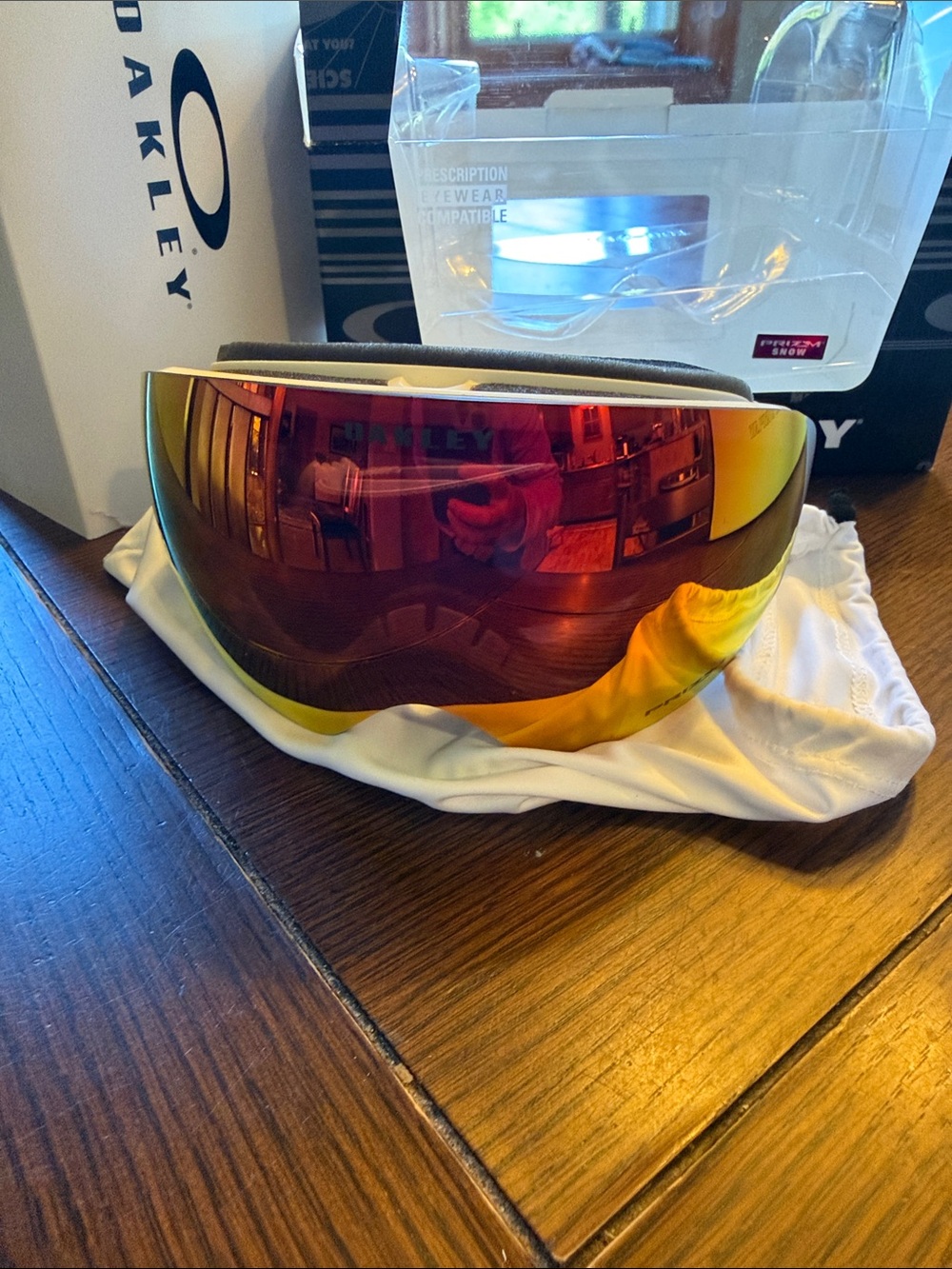 NEW Oakley Flight Deck XM Goggles Matte White w/ Prizm Torch Irid